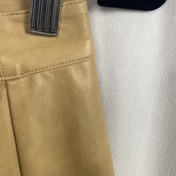 Anthropologie Sage The Label Bowie Faux Leather Mini Skirt - Taupe - Size Small - Picture 6 of 12
